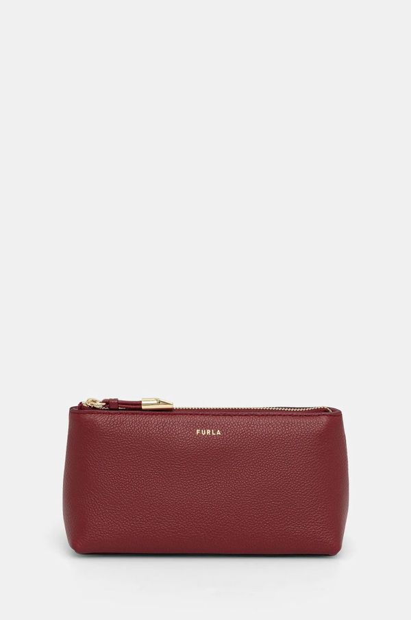 Furla Kožna kozmetička torbica Furla boja: bordo, WE00710 BX3036 CGQ00