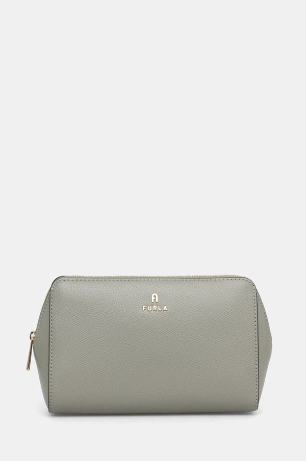 Furla Kožna kozmetička torbica Furla boja: zelena, WE00618 ARE000 AG700