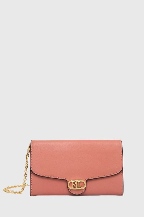 Lauren Ralph Lauren Kožna pismo torba Lauren Ralph Lauren boja: ružičasta, 431902100