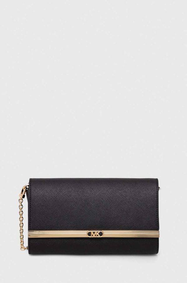 MICHAEL Michael Kors Kožna pismo torba MICHAEL Michael Kors boja: crna