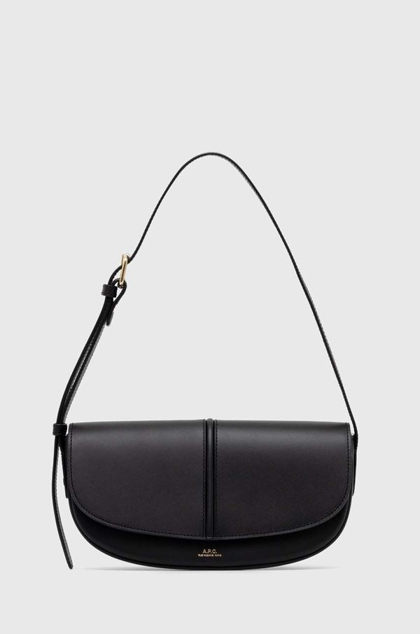 A.P.C. Kožna torba A.P.C. sac betty shoulder boja: crna, PXAWV-F61834