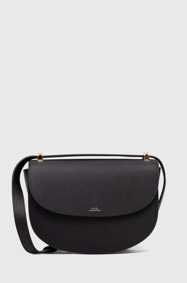A.P.C. Kožna torba A.P.C. sac geneve boja: crna, PXBJQ-F61161