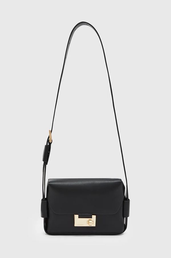 AllSaints Kožna torba AllSaints FRANKIE boja: crna, W307XB