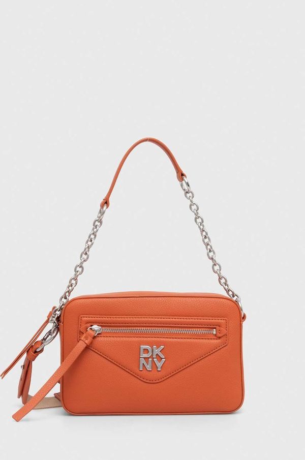 DKNY Kožna torba Dkny boja: narančasta