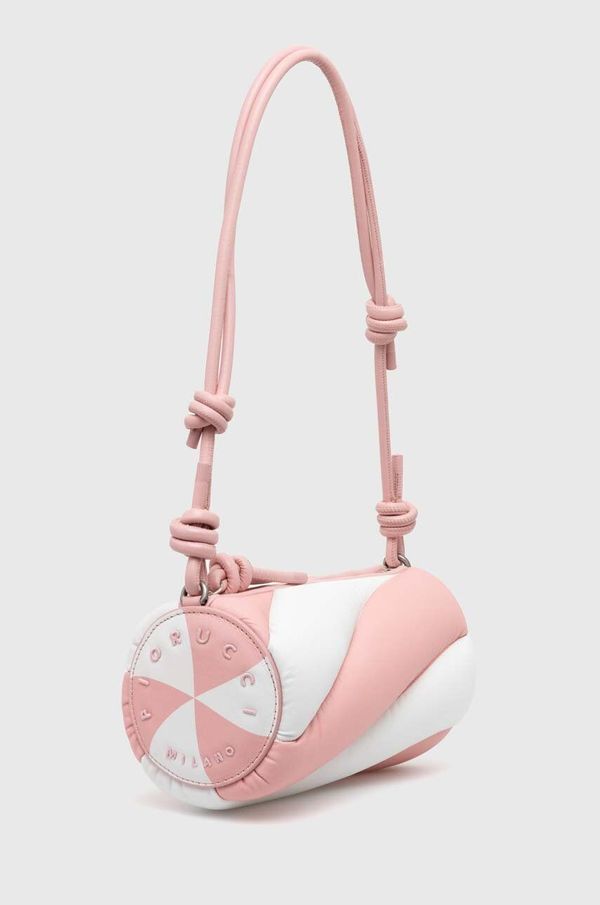 Fiorucci Kožna torba Fiorucci Bicolor Leather Mella Bag boja: ružičasta, U01FPABA001LE04PN02