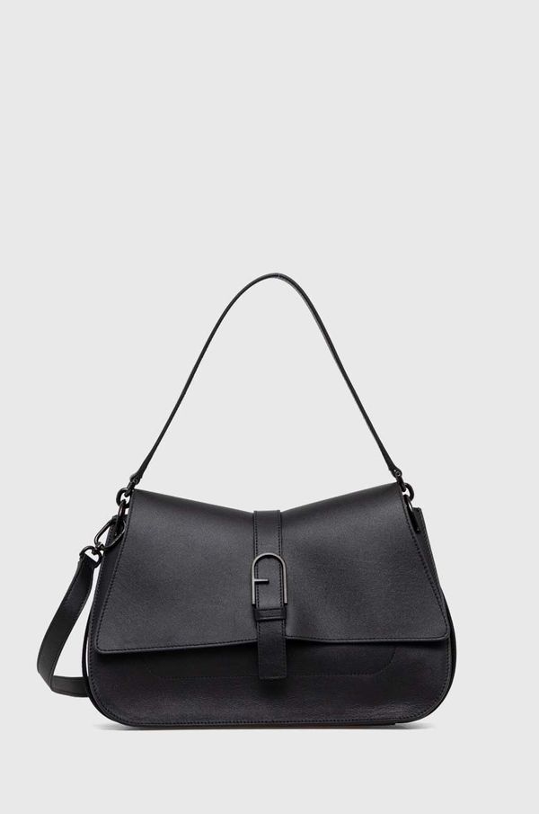 Furla Kožna torba Furla Flow L boja: crna