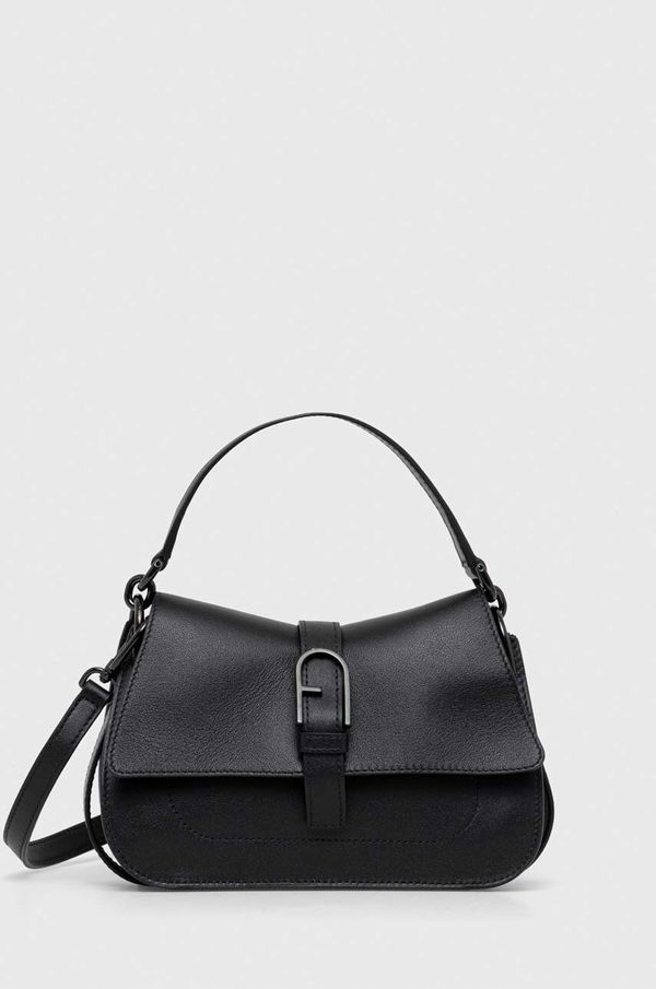 Furla Kožna torba Furla Flow Mini boja: crna
