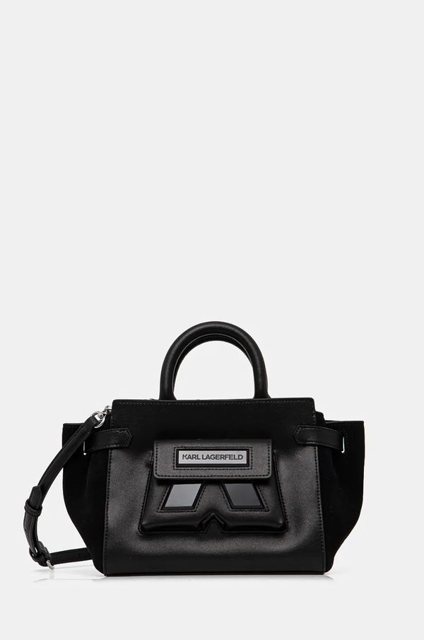 Karl Lagerfeld Kožna torba Karl Lagerfeld boja: crna, 246W3055