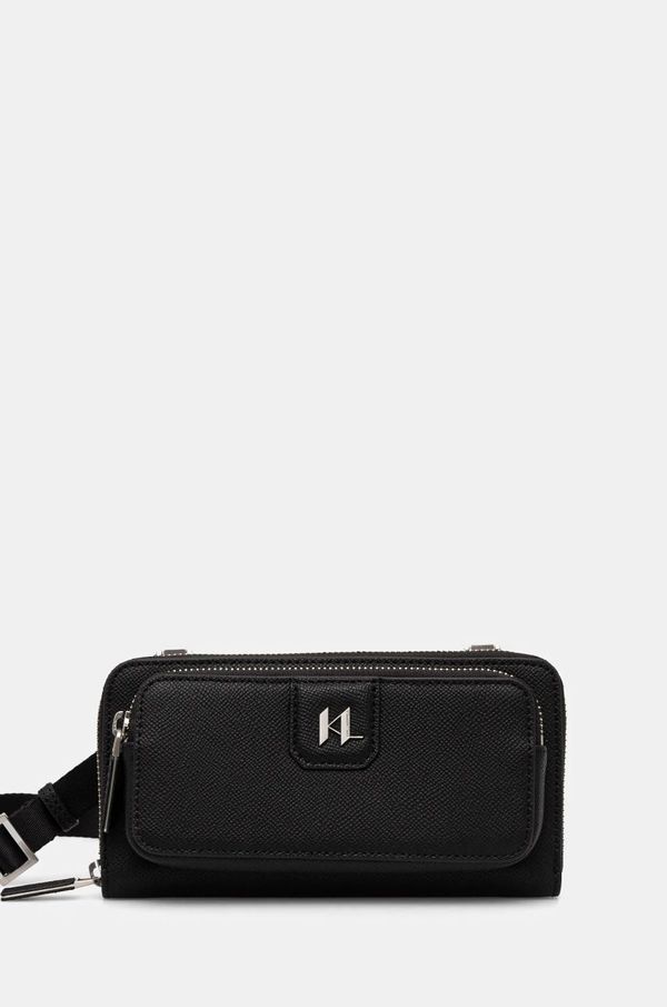 Karl Lagerfeld Kožna torba Karl Lagerfeld boja: crna, A1M32100