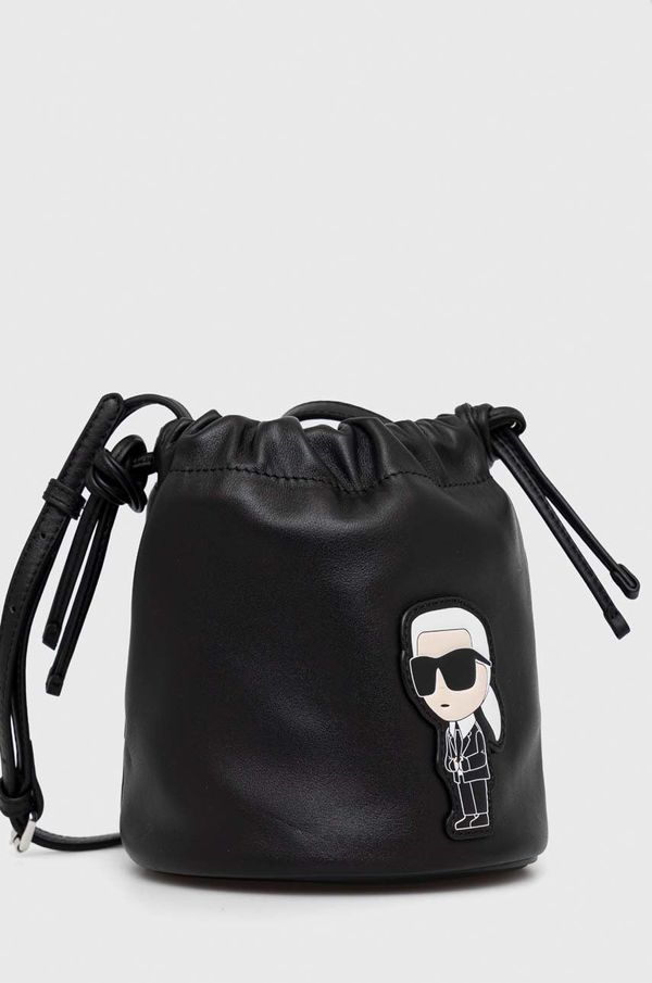 Karl Lagerfeld Kožna torba Karl Lagerfeld boja: crna
