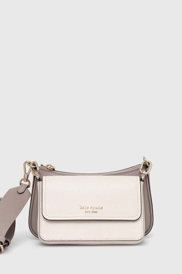 Kate Spade Kožna torba Kate Spade boja: bež, KD051