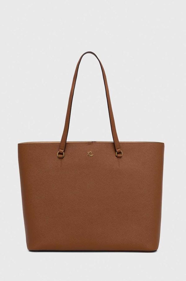 Lauren Ralph Lauren Kožna torba Lauren Ralph Lauren boja: smeđa, 431911655