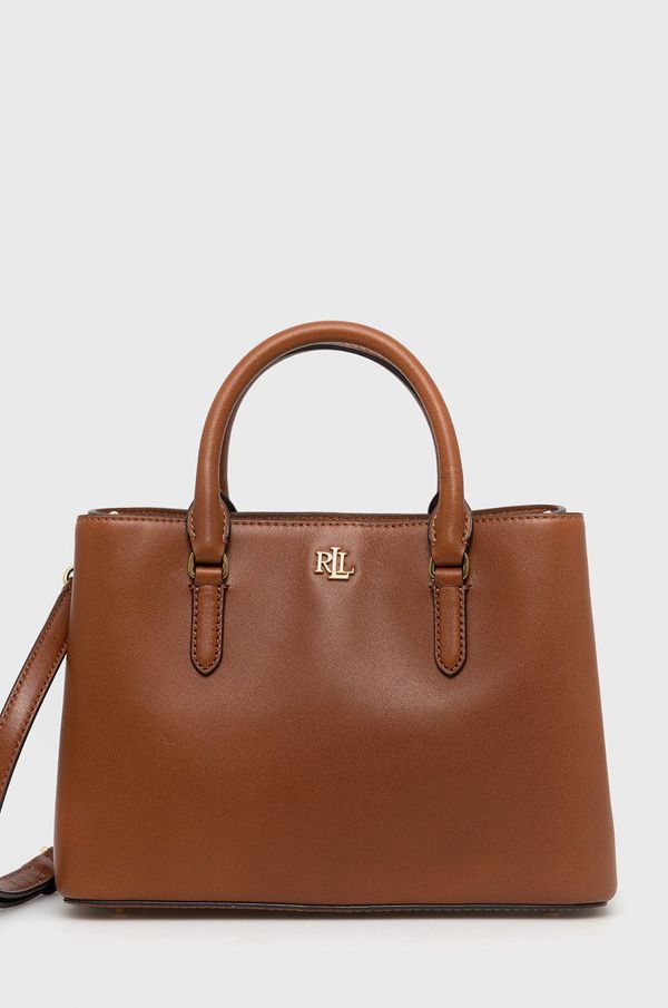 Lauren Ralph Lauren Kožna torba Lauren Ralph Lauren boja: smeđa