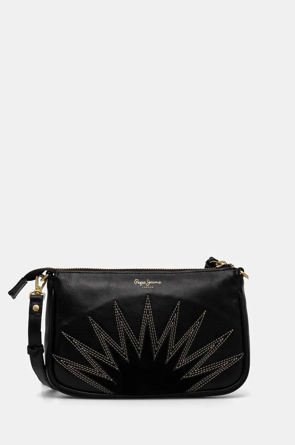Pepe Jeans Kožna torba Pepe Jeans EDEN MAOS boja: crna, PL031567