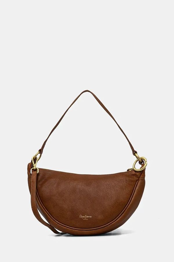 Pepe Jeans Kožna torba Pepe Jeans NADINE MAOS boja: smeđa, PL031579