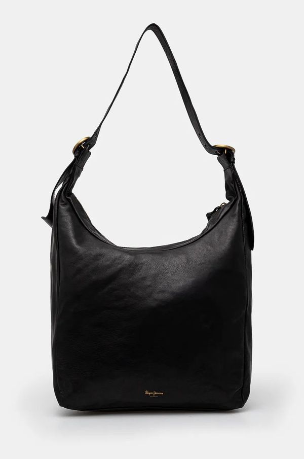 Pepe Jeans Kožna torba Pepe Jeans YUKI MAOS boja: crna, PL031584
