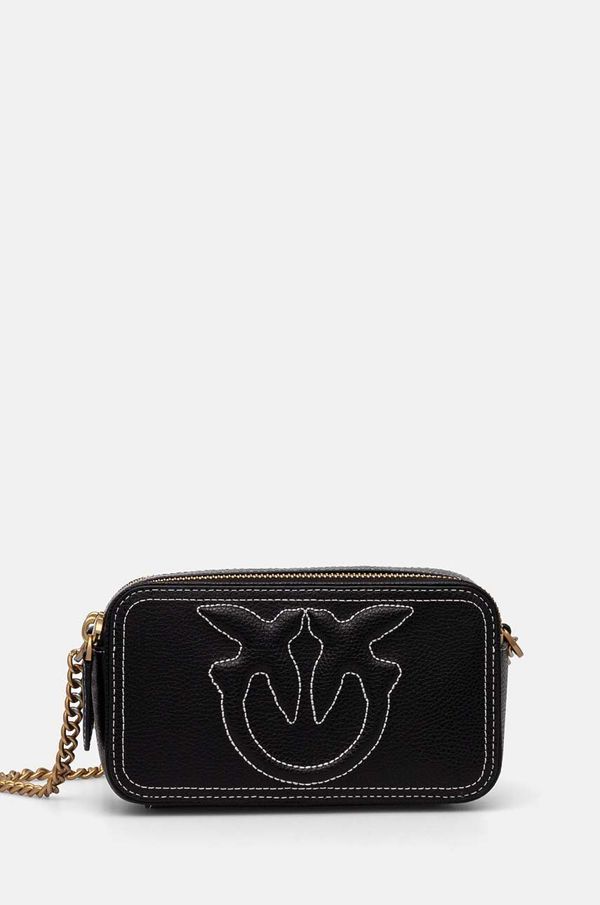Pinko Kožna torba Pinko boja: crna, 103799 A1LF