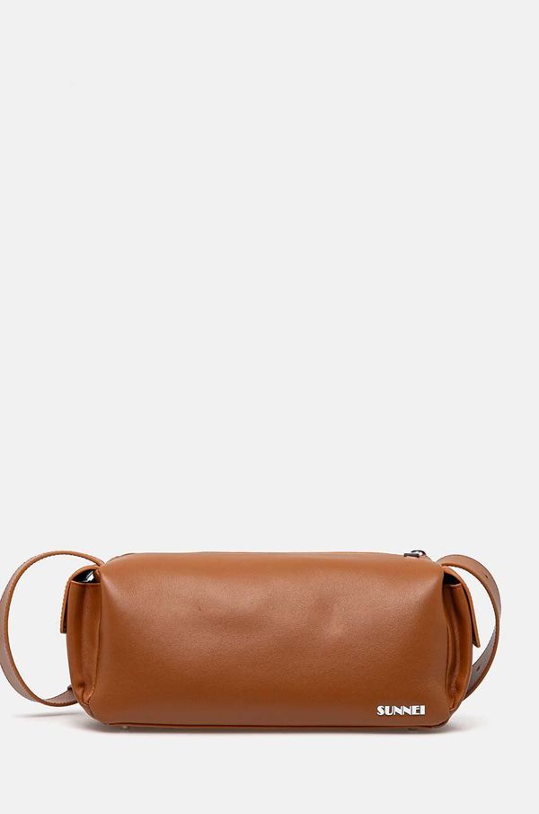 Sunnei Kožna torba Sunnei boja: smeđa, MACCWBAG002
