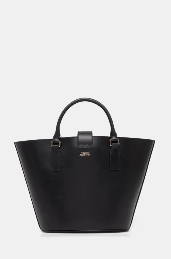 Tommy Hilfiger Kožna torba Tommy Hilfiger boja: crna, AW0AW17209