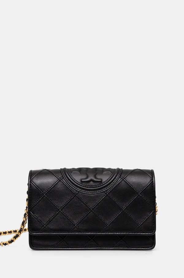 Tory Burch Kožna torba Tory Burch Fleming boja: crna, 138853