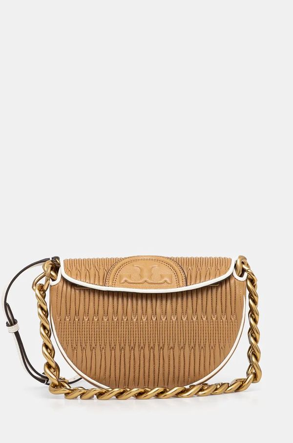 Tory Burch Kožna torba Tory Burch Fleming boja: smeđa, 158474