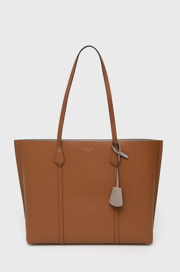 Tory Burch Kožna torbica Tory Burch boja: smeđa
