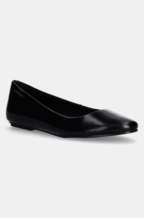 Calvin Klein Kožne balerinke Calvin Klein ROUND BALLERINA boja: crna, HW0HW02449
