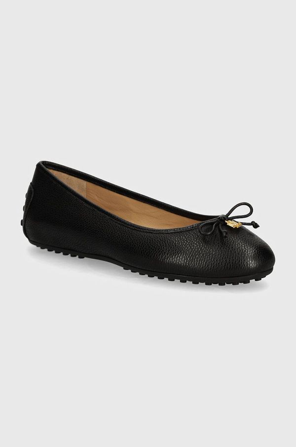 Lauren Ralph Lauren Kožne balerinke Lauren Ralph Lauren Jayna Driver boja: crna, 802942766001