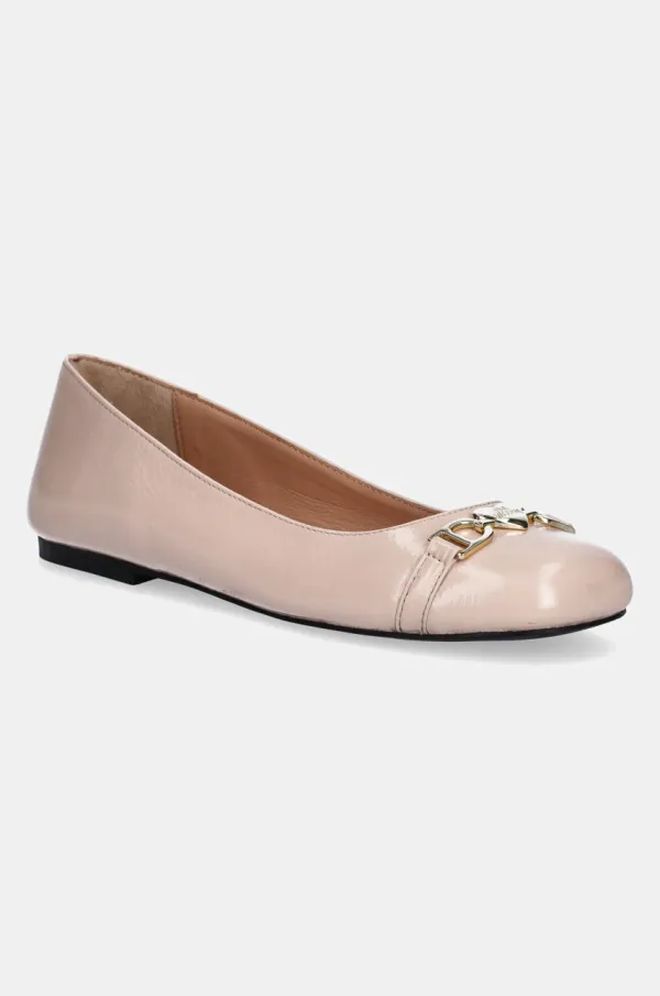 Love Moschino Kožne balerinke Love Moschino boja: bež, JA11011G1MII0601