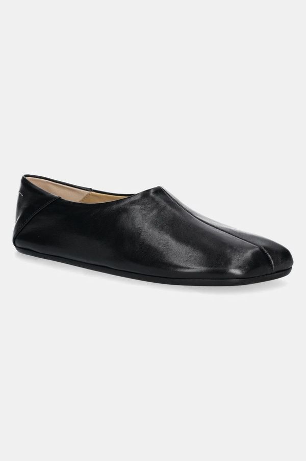 MM6 Maison Margiela Kožne balerinke MM6 Maison Margiela boja: crna, S59WZ0095.P3628