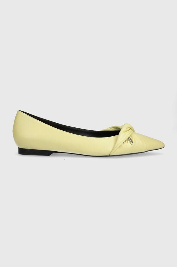 Patrizia Pepe Kožne balerinke Patrizia Pepe boja: žuta, 8Z0015 L048 Y430