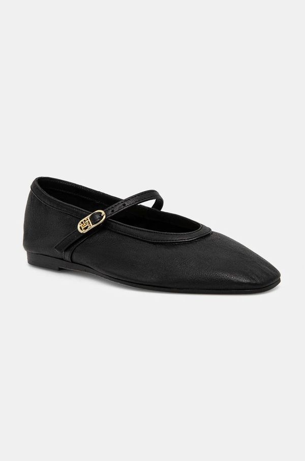 Tommy Hilfiger Kožne balerinke Tommy Hilfiger BALLERINA MARYJANE SOFT LEATHER boja: crna, FW0FW08354