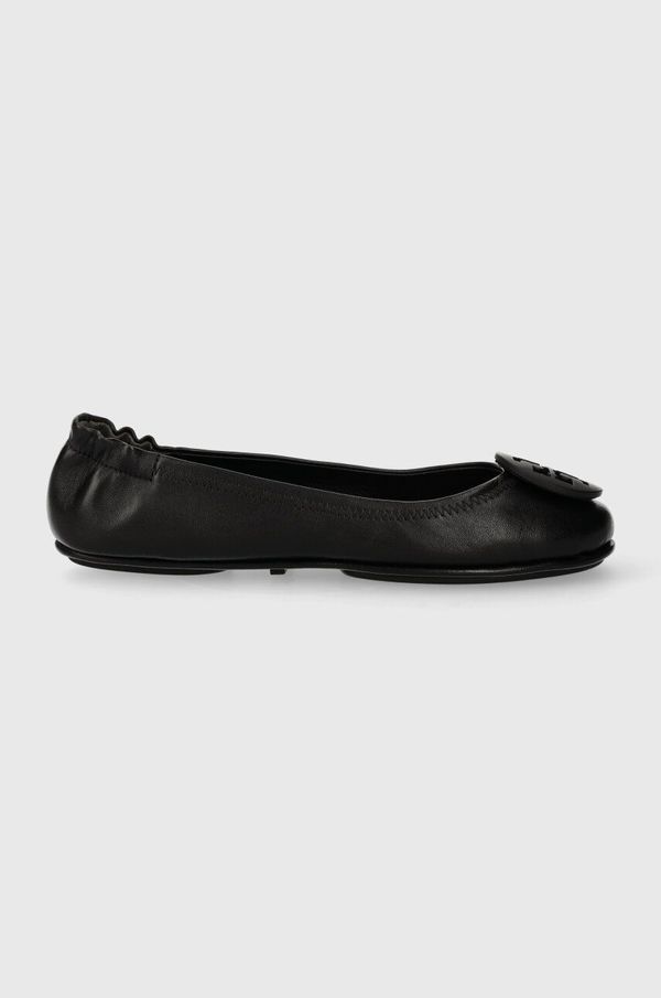 Tory Burch Kožne balerinke Tory Burch Minnie Travel Ballet boja: crna, 49350.006.N