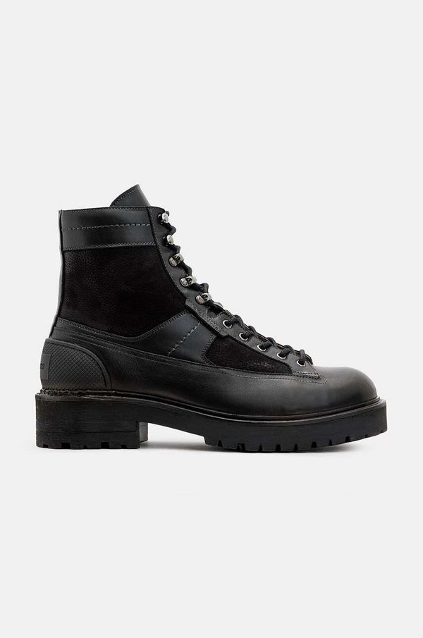 AllSaints Kožne cipele AllSaints Hank za muškarce, boja: crna, M018FB