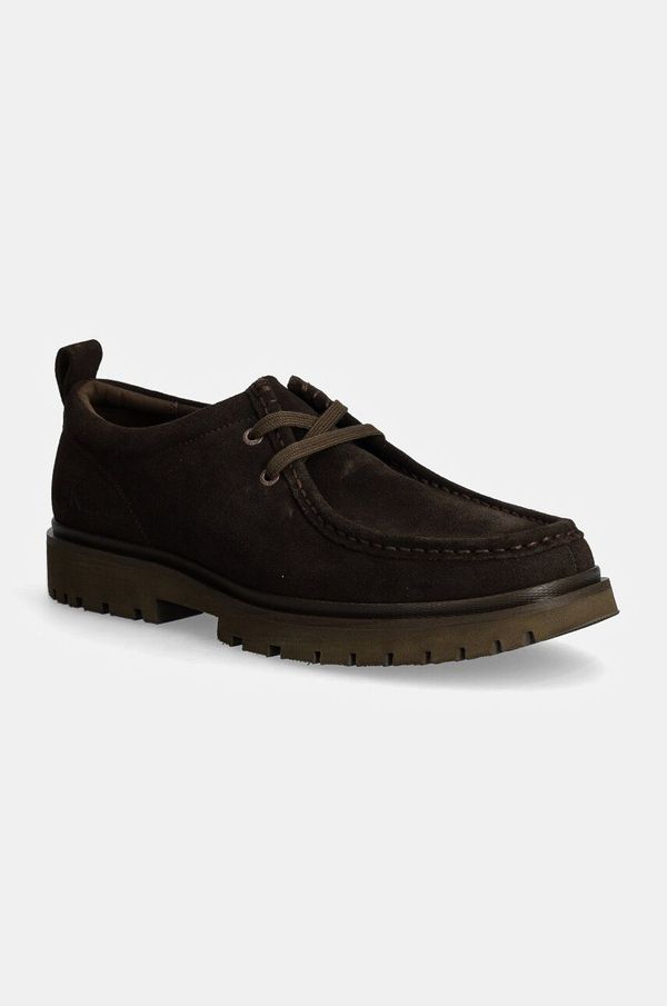 Calvin Klein Jeans Kožne cipele Calvin Klein Jeans HYBRID APRON LACEUP SHOE ICO S za muškarce, boja: smeđa, YM0YM01183