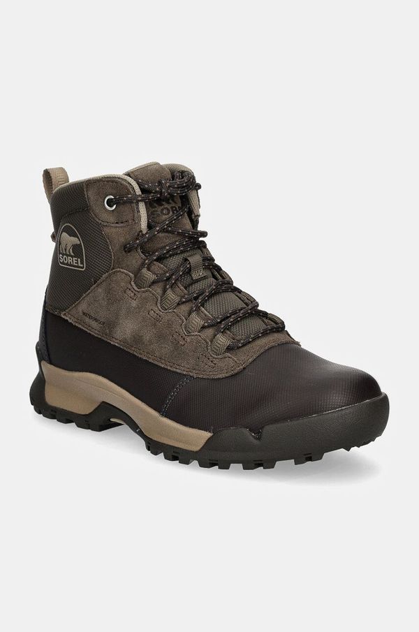 Sorel Kožne cipele Sorel BUXTON LITE LACE PLUS WP za muškarce, boja: smeđa, 2084871245