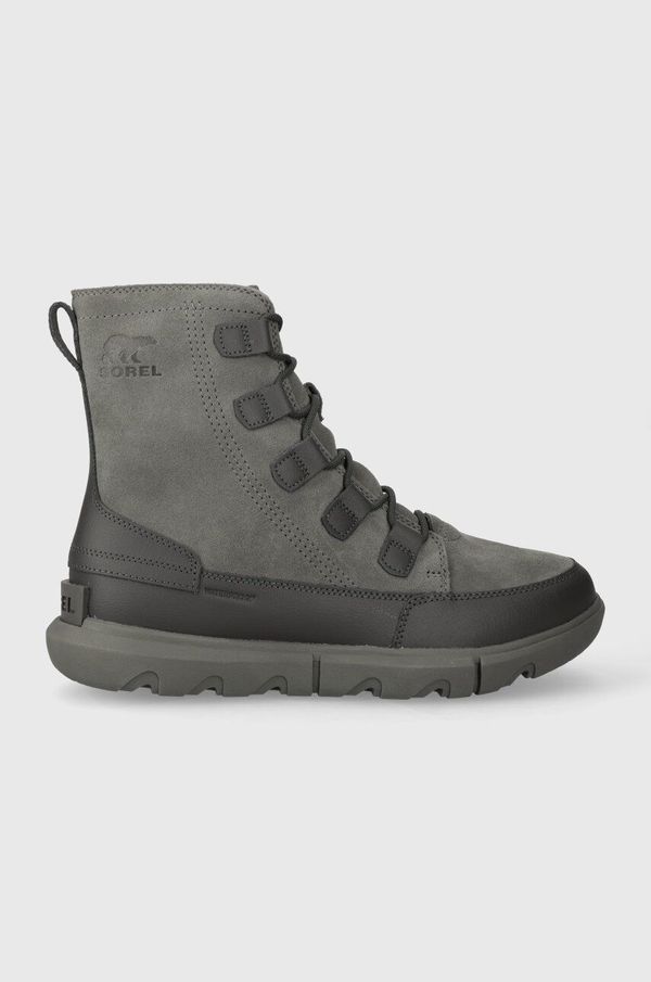 Sorel Kožne cipele Sorel EXPLORER NEXT BOOT WP 10 za muškarce, boja: siva, 2058921052