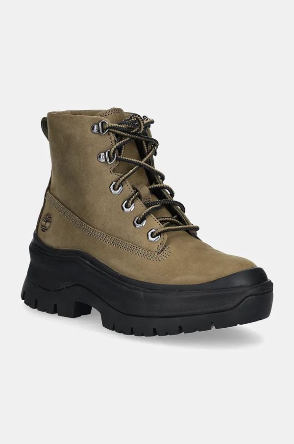 Timberland Kožne cipele Timberland Roxie Lane za žene, boja: zelena, s platformom, sa srednje toplom podstavom, TB0A295JEO81