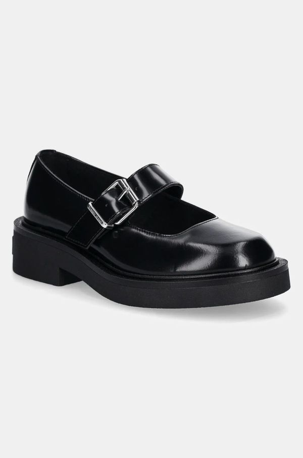 Tommy Jeans Kožne cipele Tommy Jeans TJW MARY JANE SHOE za žene, boja: crna, ravni potplat, EN0EN02723