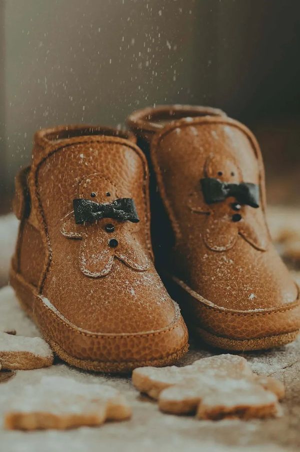 Donsje Kožne cipele za bebe Donsje Aggas Booties Gingerbread boja: smeđa, 1035702