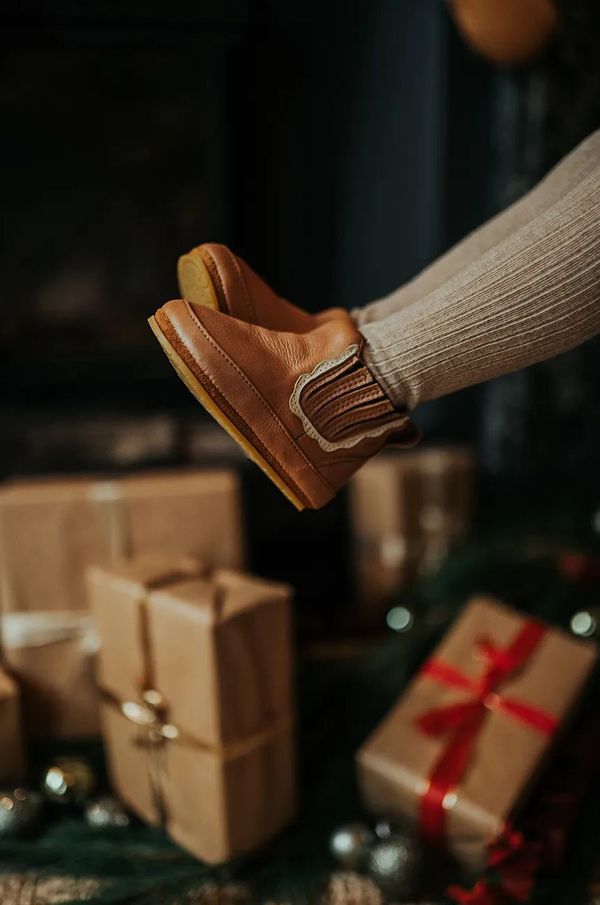 Donsje Kožne cipele za bebe Donsje Elfine Booties boja: smeđa, 1040200