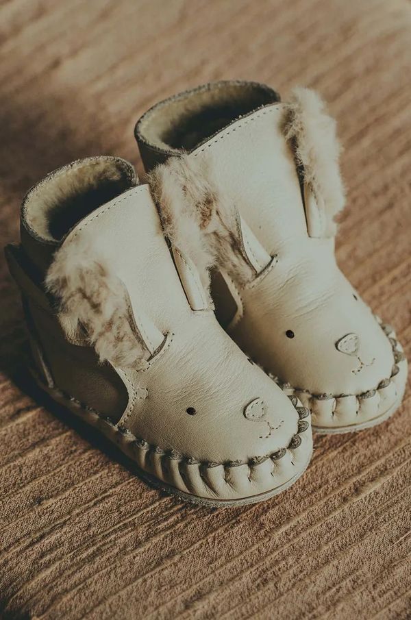 Donsje Kožne cipele za bebe Donsje Kapi Exclusive Booties Rabbit boja: bež, 1028116