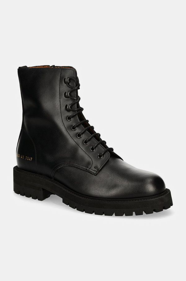 Common Projects Kožne čizme Common Projects Combat za muškarce, boja: crna, 2453