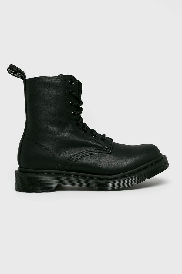 Dr. Martens Kožne čizme Dr. Martens 1460 Pascal MONO za žene, boja: crna, ravni potplat, 11822002
