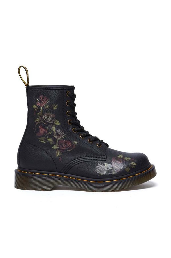 Dr. Martens Kožne čizme Dr. Martens 1460 za žene, boja: crna, ravni potplat, DM32070001