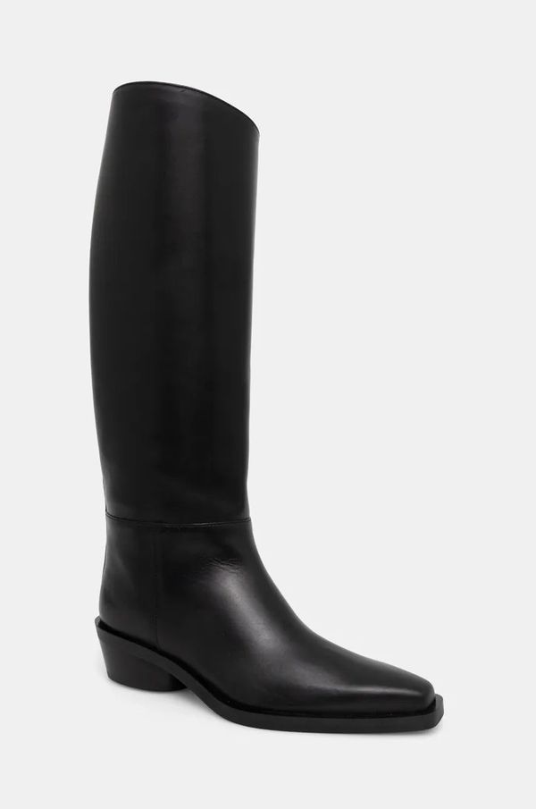 Proenza Schouler Kožne čizme Proenza Schouler Bronco za žene, boja: crna, s debelom potpeticom, PS41031A