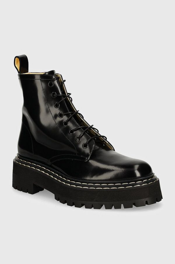 Proenza Schouler Kožne čizme Proenza Schouler Lug Sole za žene, boja: crna, ravni potplat, PS43102A