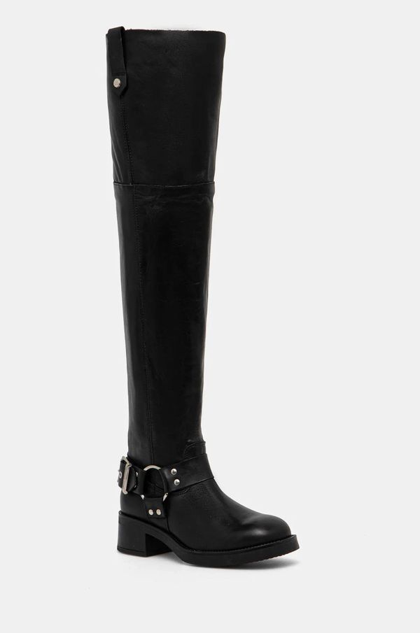 Steve Madden Kožne čizme Steve Madden Bosal za žene, boja: crna, s debelom potpeticom, SM11003230