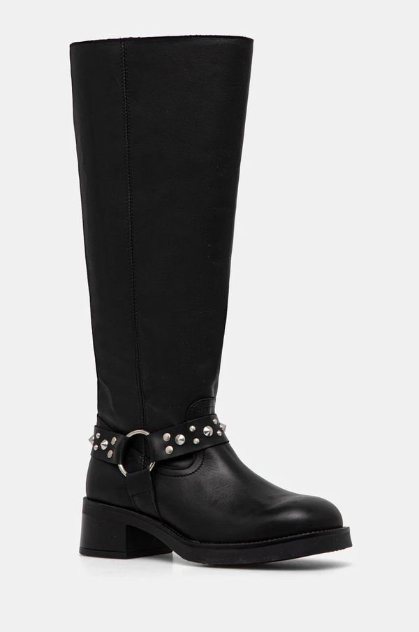 Steve Madden Kožne čizme Steve Madden Brenna za žene, boja: crna, s debelom potpeticom, SM11003351