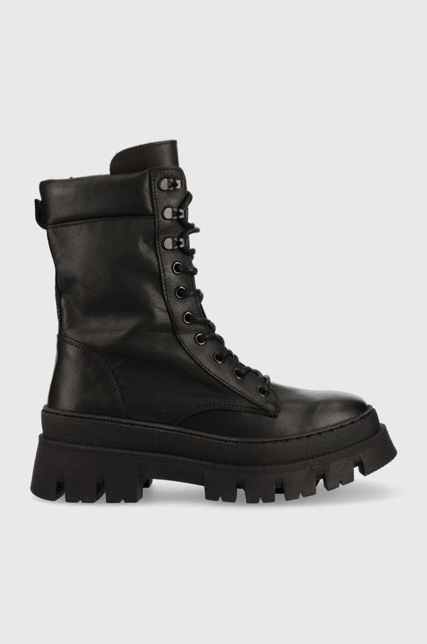 Steve Madden Kožne čizme Steve Madden Fezza za žene, boja: crna, s platformom